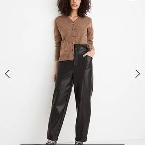 Madewell Vegan Leather Pull-On Paperbag Pants